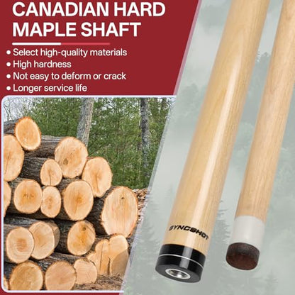Pool Cues Set of 5/4/1, Pool Sticks for Adults 58 48 Inch 15 18 19 20 21oz Maple Wood Billiards Cue Sticks, for Professional Billiard Players Bars Home Hall Table Sport - color: 1 Piece (18oz Red)