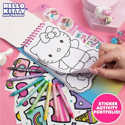 Hello Kitty and Friends 2-in-1 Coloring & Sticker Book, Includes 25+ Stickers, Crayons, Sanrio Sticker Book, 5 Year Old Girl Gift, Toddler Girl Toys, Hello Kitty Toys, Sanrio Stuff, Girl Toys Age 4-5 - style: Hello Kitty and Friends