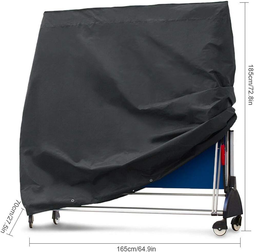 J&C Table Tennis Cover 420D Ping Pong Table Cover Black Full UV Protected Table Tennis Cover Outdoor Waterproof Heavy Duty Ping Pong Table Outdoor Waterproof - color: green