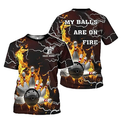 Rivelus Personalized Name Bowling Shirts for Men and Women 3D, Bowling Shirts for Team Bowling, Bowling Shirts Gift - color: Blm28