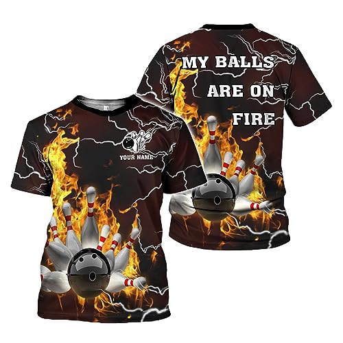Rivelus Personalized Name Bowling Shirts for Men and Women 3D, Bowling Shirts for Team Bowling, Bowling Shirts Gift - color: Blm28