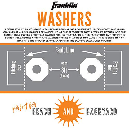 Franklin Sports Washer Set - (2) 12" x 12" Folding Targets - Portable Fun - Perfect for Beach, Tailgating, Parties - Replacement Bottle Cap Washers - style: Bottle Cap Washers