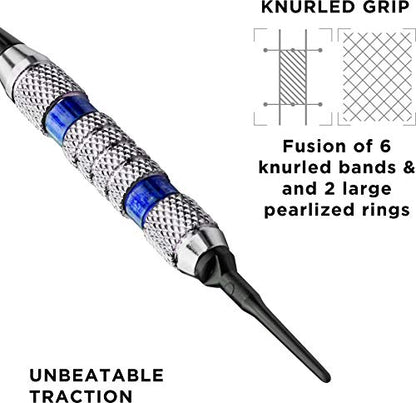 Viper Wind Runner Soft Tip Darts, 18 Grams - color: Blue Rings