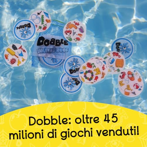 Asmodee Dobble: Waterproof, Card Game for the Whole Family, Italian Edition, 8247, Single
