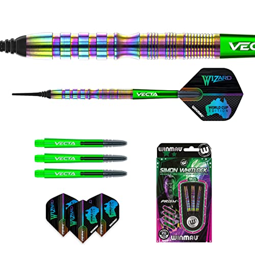 Winmau Darts - Simon Whitlock | Daryl Gurney | Joe Cullen | Danny Noppert - 18g Barrel/ 20g Full - Professional Players - Soft Tip Darts - Includes Dart Flights and Shafts