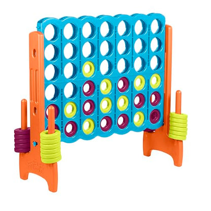 ECR4Kids Jumbo 4-to-Score Giant Game with 42 Rings and Reset Sliders, Kids Games, Vibrant - color: Vibrant