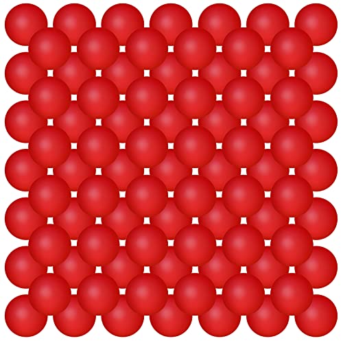 Hanaive 100 Pack Table Tennis Balls Multi Colored 40mm Plastic Balls Bulk Washable Small Game for Carnival Pool Games, Party Decoration Pet Toy - color: Red