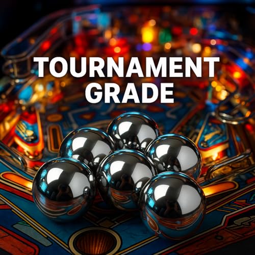 BC Precision 10 Pack 1-1/16" Inch Pinball Machine Balls, Mirror Finish, Chrome Steel Pinball Replacement Balls, Tournament Grade G25