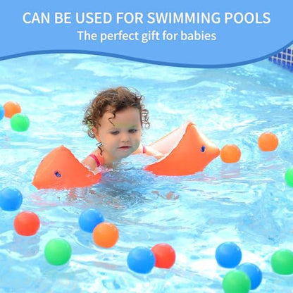 MoonxHome Ball Pit Balls for Toddlers, BPA Free Crush Proof Plastic Toy Balls for Ball Pit, Children's Pool Water Toys, Macaron Ocean Balls for Play Tent 2.15 Inch Pack of 100 200 500 800 1000 - color: Star Rod white&green&blue