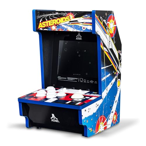 Arcade Classics - Atari Asteroids Counter Series Game Machine, 5 Games, 8" Liquid Crystal Screen - Mini Cabinet, Portable Gaming, Retro, Countertop Console, Basement Decoration, Man Cave - style: Asteroids Counter Series