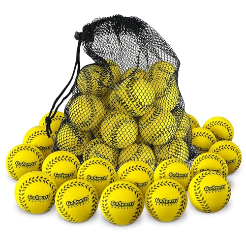 GoSports Mini Foam Baseballs - 20 or 50 Pack for Pitching Machines and Batting Accuracy Training - size: Mini 50 Pack