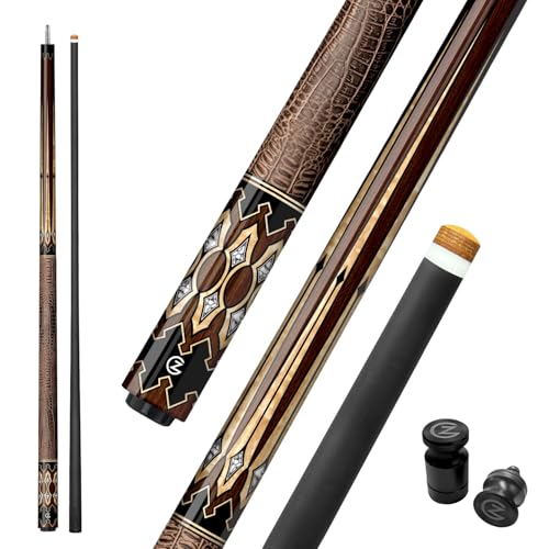 Z LUK Carbon Fiber Pool Cue Stick, Low Deflection Billiard Cue Sticks 12.5mm Tip, Professional Pool Stick for Adults with 3/8-8 Stainless Steel Joint - color: Copper Viper