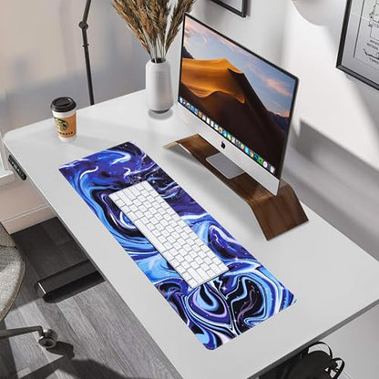 ALOANES Waterproof Mouse Pad with Durable Stitched Edge, Gaming Keyboard, Non-Slip Rubber Base, Extended Desk pad for Gamer, Office& Home, Fluid Mousepad Large(27.6" x11.8"x0.12") - color: 03- Fluid, size: Large(27.6" x 11.8")