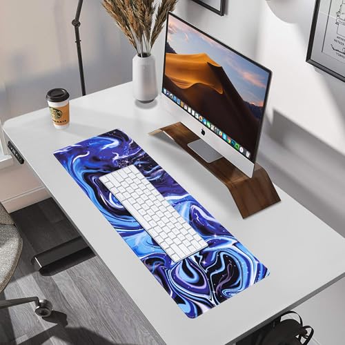 ALOANES Waterproof Mouse Pad with Durable Stitched Edge, Gaming Keyboard, Non-Slip Rubber Base, Extended Desk pad for Gamer, Office& Home, Fluid Mousepad XL(31.50"x11.81"x0.12") - color: 03- Fluid, size: XL(31.5" x 11.8")