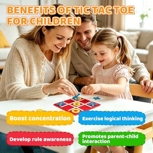 24 Pcs Tic Tac Toe Strategy Board Games for Kids Family, Easter Party Favors Goodie Bag Stuffers for Kids, Classroom Prizes Elementary, Birthday Party Gifts