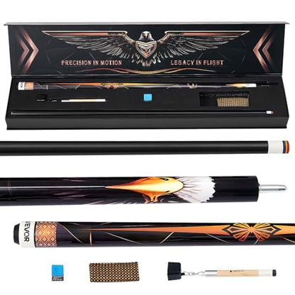 VEVOR Pool Cue, Pool Stick, 58 inch Billiard Pools Cue Stick with Multi-Layer Tip & ABS Connection Ring, Cues Sticks for Professional Pool Table, Bar, Home, Office - style: 1 Piece Pool Stick