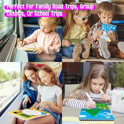 SpriteGru Dry Erase Word Search Game Pad, 30 Reusable & Erasable Word Games, Search & Find Puzzles Brain-Boosting Activity Book for Kids, Educational Toy for Road Trip Airplane Travel - style: Word Search