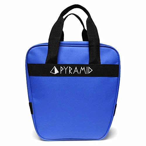 Pyramid Prime One Single Tote 1 Ball Bowling Bag with Large Padded Foam Bowling Ball Holder - Holds A Pair of Bowling Shoes (Up To US Mens Size 10) - color: blue