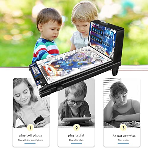 Mini Pinball Game Set for Kids & Adults, Electronic Table Arcade Pinball 24.5 * 42 * 27CM Classic Pinball Machine Toy with LCD Screen, Light and Sound Effects