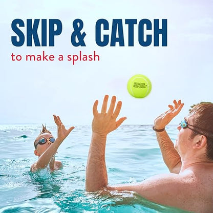 Activ Life The Ultimate Water Skip Balls, Water Bouncing Ball for Swimming Pool, Beach Toys for Friends, Family, Kids and Adults - style: Tennis