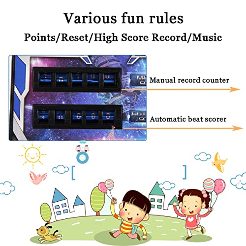 Mini Pinball Table, 16.5-Inch Portable Arcade Tabletop Pinball Game with Lights, Sounds and Scoreboard, Action and Reflex Game for Children and Family