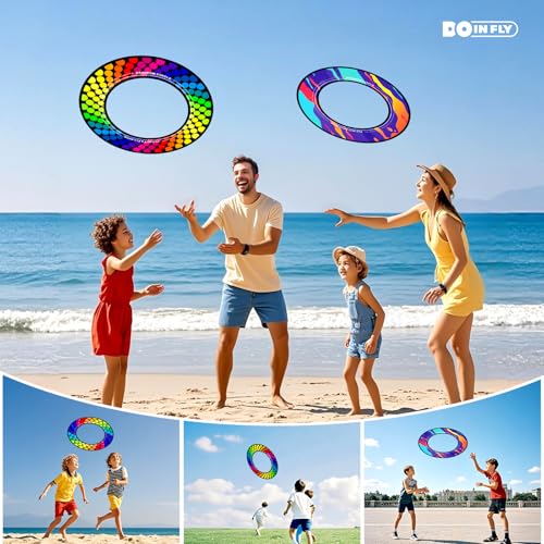 Doinfly【3-Pack Professional Flying Toys - Ultra-Stable & Long Distance Sport Flying Equipment for Outdoor Games, Pool, Beach, Backyard Fun | Adults & Kids Family Toy (Gradient Series) - color: Colourful