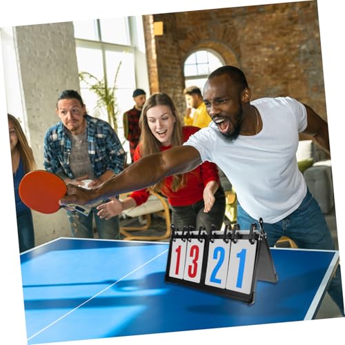 BESPORTBLE Portable Flip Scoreboard for Soccer Basketball and Tennis Durable Design for Use Compact Tabletop Scorekeeper with Four- Display