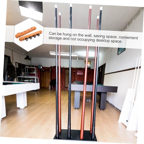 Outanaya Pcs Wall Mount Cue Rack Pool Stick Rack Wooden Billiard Cue Holder Wall-mounted for Billiards