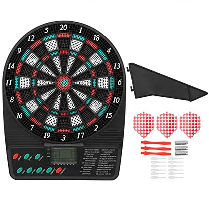 JTLB Electronic Dartboard Playset, LCD Display, Automatic Rating, Dartboard Playset