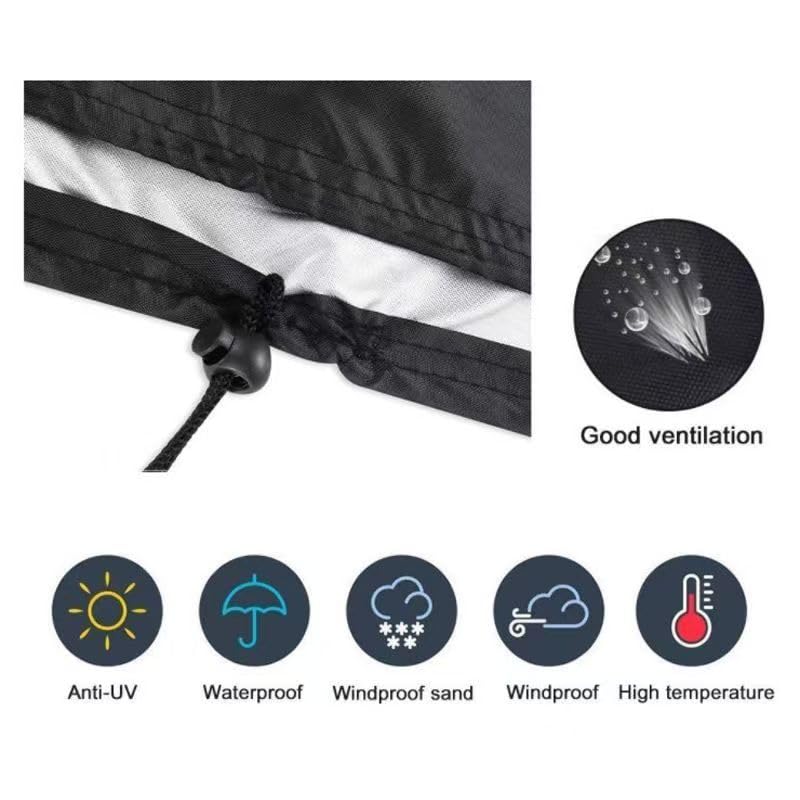 SHILDEX Ping Pong Table Cover, 210D Heavy Duty Waterproof Oxford Cloth, Full Protection for Indoor/Outdoor Foldable Table Tennis Tables, Weatherproof Dustproof UV Resistant Patio Game Table Cover