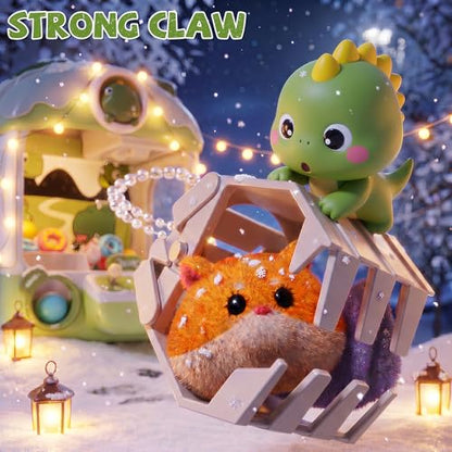Large Claw Machine for Kids, Dinosaur Vending Machines Toys for Boys 4-6, Mini Candy and Prize Electronic Dispenser Game with Sound Lights, Idea Birthday Gift for 3 4 5 6 Year Old Boy Girl - color: Green