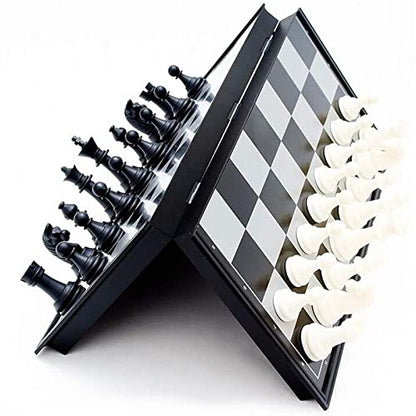 Magnetic Travel Chess Set 10 Inches with Folding Chess Board Educational Toys for Kids and Adults - size: 10"