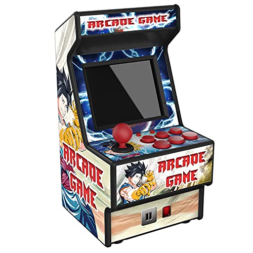 Mini Arcade Machine, Retro Gaming Console, Handheld Game Console with 156 Classic 16-Bit Video Games 2.8 Inch Color Display, Rechargeable Battery, Support for TV Output, Birthday Present for Children - size: Blue 155 Games One Player