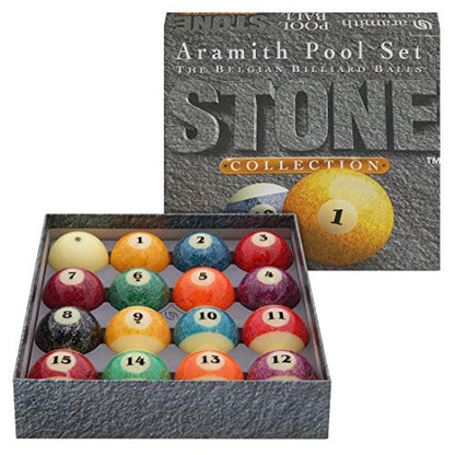 Aramith Stone Billiard Pool Ball Set 2 1/4" Granite Look