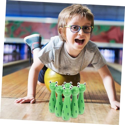 HANABASS 1Set Bowling Set Interactive Frog Bowling Kit for Bowling for Play Safe Sturdy Design for Boys for Family Fun