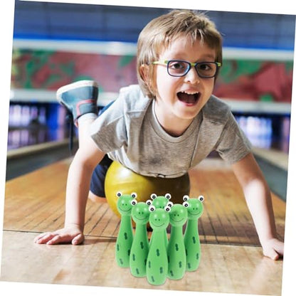 HANABASS 1Set Bowling Set Interactive Frog Bowling Kit for Bowling for Play Safe Sturdy Design for Boys for Family Fun