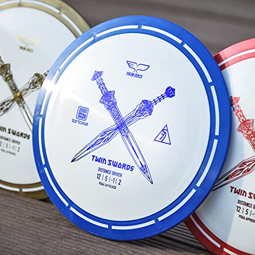 yikundiscs Yikun Twin Swords Understable Distance Driver| Pro Worlds 2025 Limited Edition | Beginner-Friendly Max-Distance Disc | Wind-Resistant & Easy-Glide Control | PDGA Approved 170-175g - color: blue