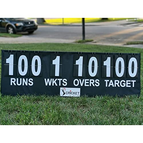 Cricket Scoreboard Portable Black Easy-Flip Scoreboard for Cricket Multi-Surface Placement