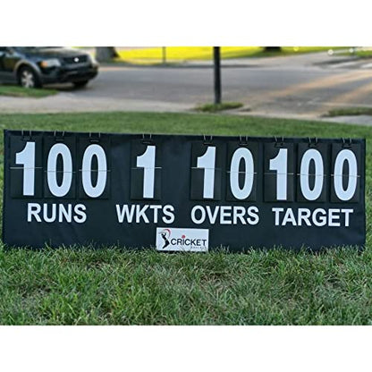 Cricket Scoreboard Portable Black Easy-Flip Scoreboard for Cricket Multi-Surface Placement