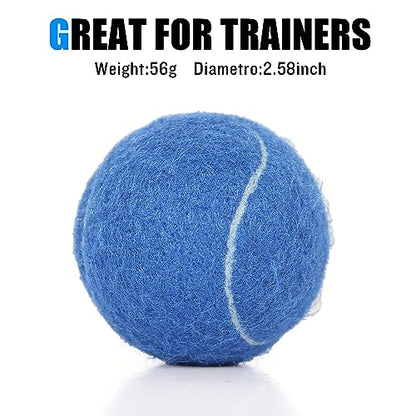 60/120 Pack Tennis Balls, Training Tennis Balls, Pet Dog Playing Balls, Practice Tennis Balls with Mesh Bag for Transport and Beginner Training - color: Blue-60Pack