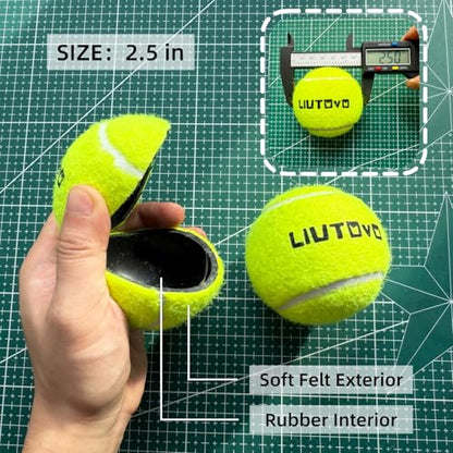 12 Pack Tennis Balls - Come with Mesh Bag for Easy Transport, Good for Beginner Training Tennis Balls Bulk, Practice Balls for Beginner, Pet Dog Playing Balls