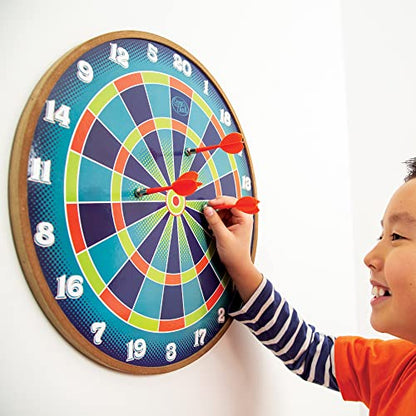 MindWare Magnetic Dart Board — Safe Dart Board for Kids & Adults Ages 8 & Up—Includes Quality Magnetic Dart Board, 12 Magnetic Darts & Rule Guide