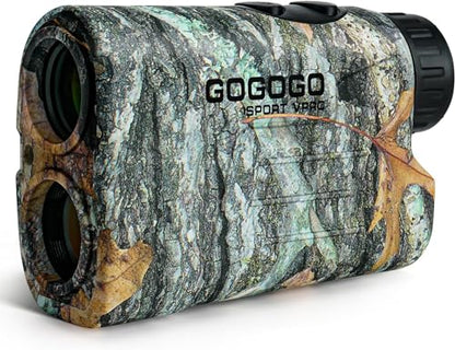 Gogogo Sport Vpro GS03 Laser Golf/Hunting Rangefinder, 1000/1200 Yards Laser Range Finder with 6X Magnification Ultra-Clear View, Lightweight, Slope, Pin-Seeker & Flag-Lock & Vibration - color: GS03 Wildlife