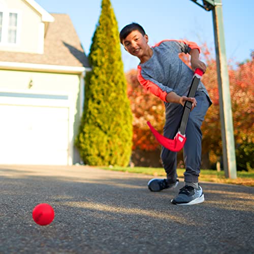 Nerf Flexplay Kids Hockey Stick + Ball Set - Indoor + Outdoor Street Hockey Set - Adjustable Height Stick Balls Included - style: 1 Stick & 2 Balls
