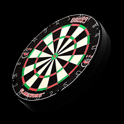 ONE80 Gladiator Dartboard with Top-Grade African Sisal and Sword Edge Staple Free Wire Spider for Maximum Scoring Potential and Less Bounce Outs - style: Gladiator II