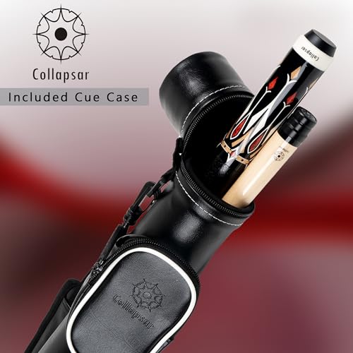 Collapsar CA Pool Stick with 1X1 Hard Case,58" Maple Professional Billiard Cue Stick,19-21 oz Pool Cue Set - color: CA005+Joint Protector+Hard Case, size: 19 ounce
