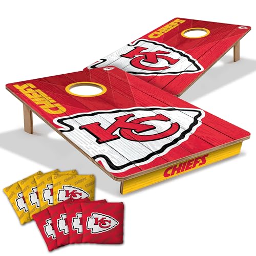 YouTheFan NFL 2’ x 3’ Wood Cornhole Game with Logo Bags