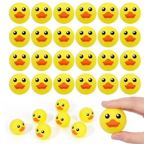 Soulchen 24 Pcs Table Tennis Balls Plastic Novelty Table Tennis Stress Props 40 mm for Party Playing Beach Decor Beer Game Party Favors - style: Duck