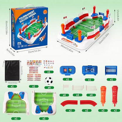 Mini Foosball Table Game for Kids, Soccer Board Games Gifts Boys for 3 4 5 6 7 8-12 Year Old, Tabletop Interaction Pinball Indoor Sports Game for Birthday Christmas Grandkid Family Gatherings