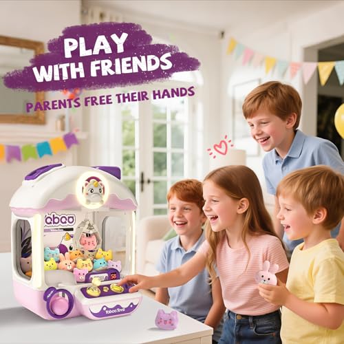 Large Claw Machine for Kids Unicorns, Vending Machine Toys for Girls 5 6 7 8 Year Old, Candy and Prize Electronic Dispenser Game Ages 5-7 6-8, Birthday Gift for 3 4 5 6 Year Old - style: Unicorns